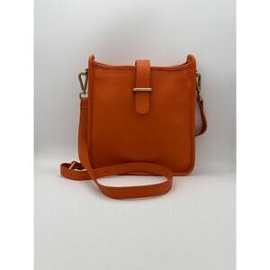 Women’s Gigi New York Orange Leather Crossbody Purse